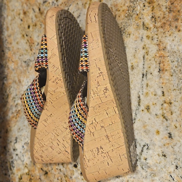 Skechers Cork Wedge Slides - Picture 4 of 7
